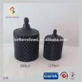 diamond glass black candle jar wholesale